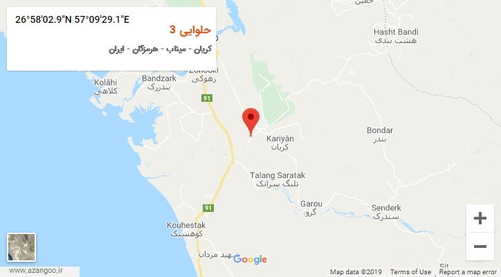 روستای حلوایی 3 بر روی نقشه