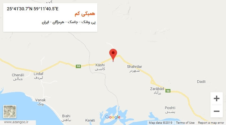 روستای همبکی کم بر روی نقشه