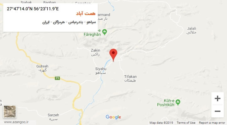 روستای همت آباد بر روی نقشه