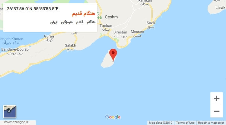 روستای هنگام قدیم بر روی نقشه