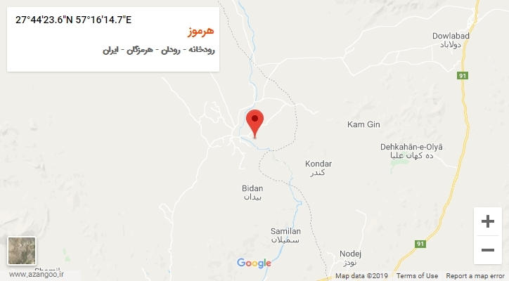 روستای هرموز بر روی نقشه