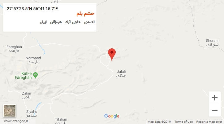 روستای حشم بلم بر روی نقشه