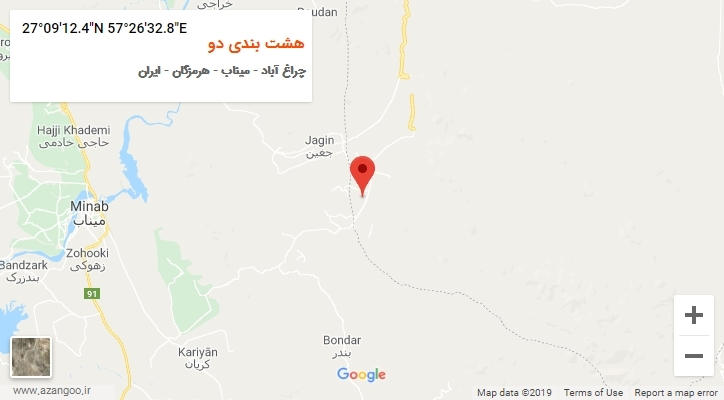 روستای هشت بندی دو بر روی نقشه