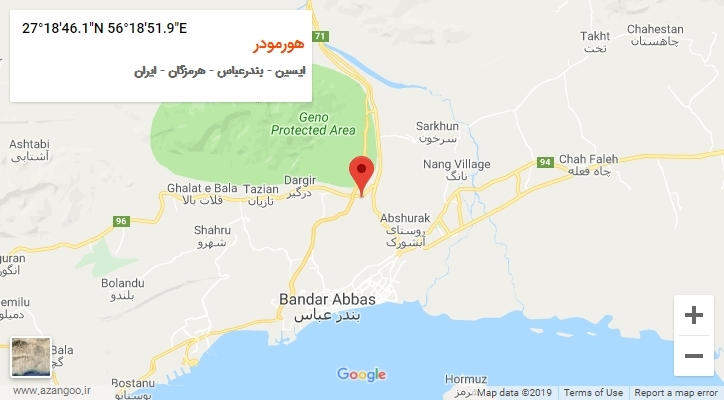 روستای هورمودر بر روی نقشه