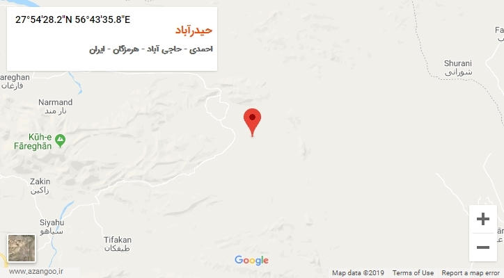 روستای حیدرآباد بر روی نقشه