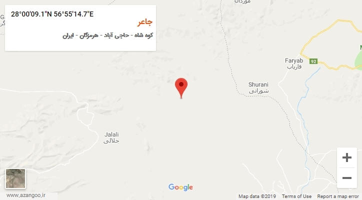 روستای جاعر بر روی نقشه