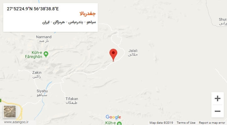 روستای جغدربالا بر روی نقشه