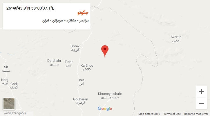 روستای جگونو بر روی نقشه