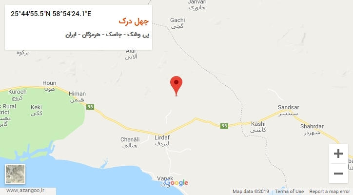 روستای جهل درک بر روی نقشه