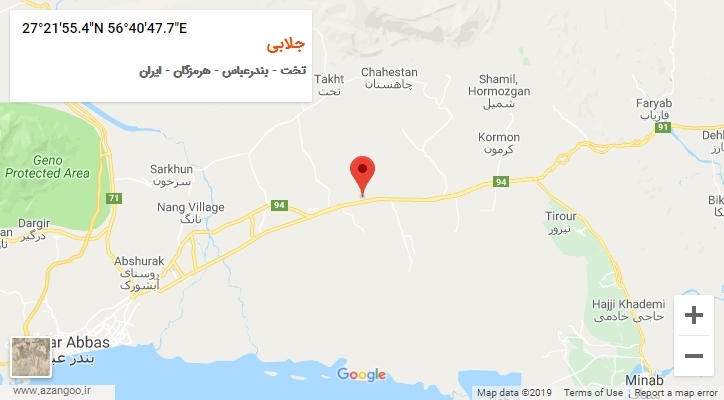 روستای جلابی بر روی نقشه