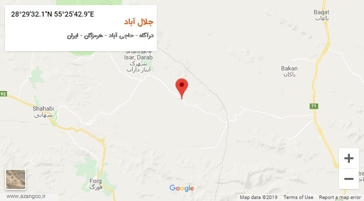 روستای جلال آباد بر روی نقشه