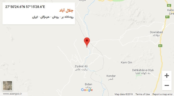 روستای جلال آباد بر روی نقشه