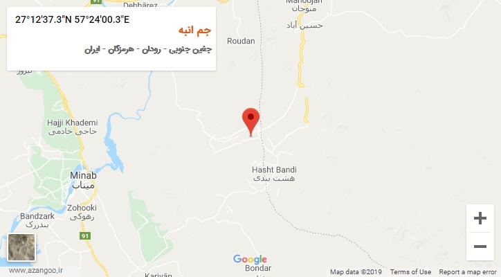 روستای جم انبه بر روی نقشه