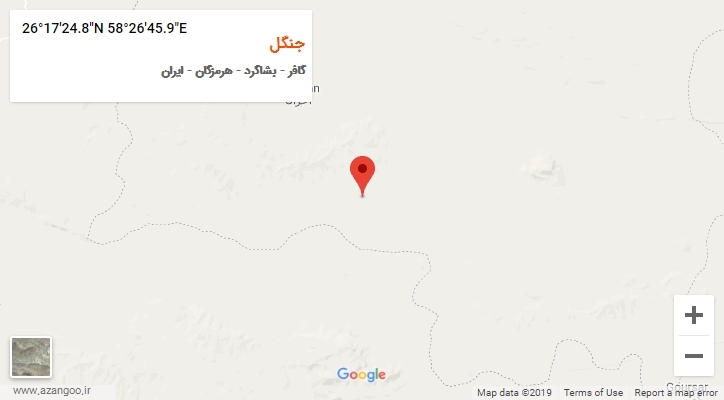 روستای جنگل بر روی نقشه