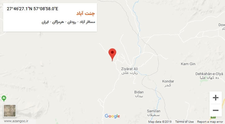روستای جنت آباد بر روی نقشه