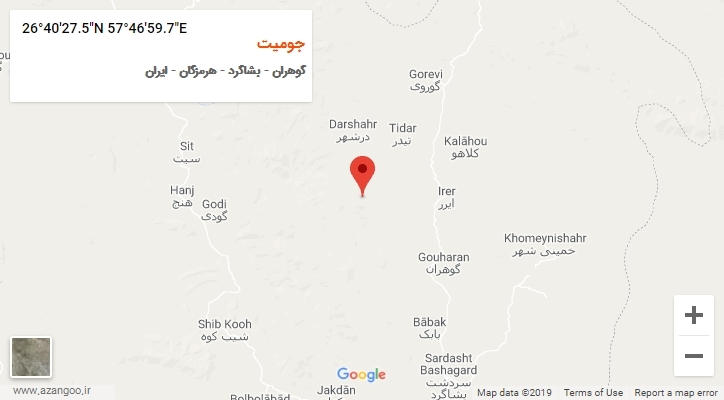 روستای جومیت بر روی نقشه