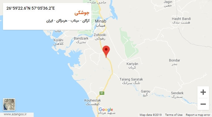 روستای جوشکی بر روی نقشه