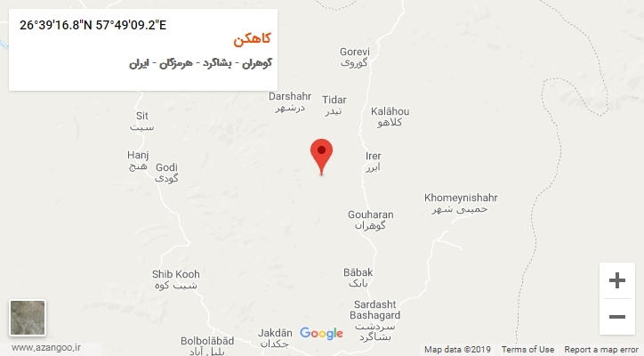 روستای کاهکن بر روی نقشه