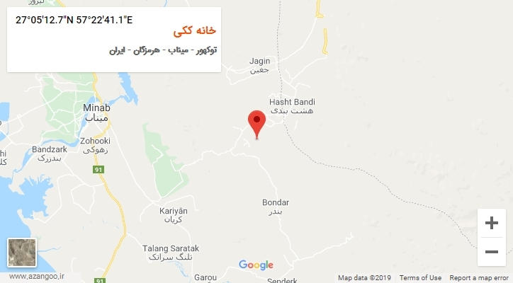 روستای خانه ککی بر روی نقشه