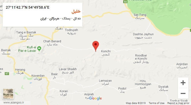 روستای خلیل بر روی نقشه