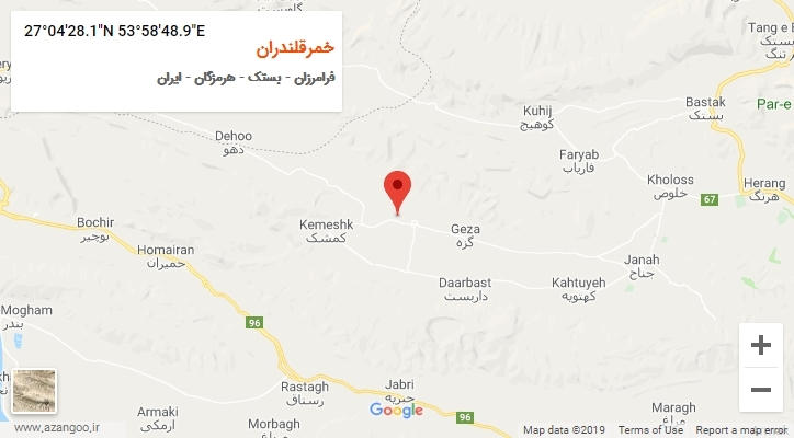 روستای خمرقلندران بر روی نقشه