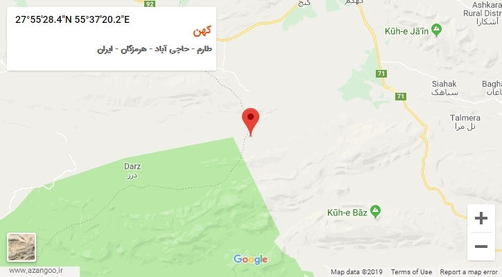 روستای کهن بر روی نقشه