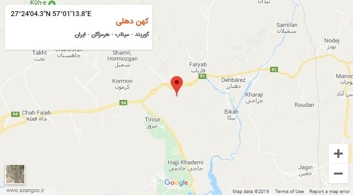 روستای کهن دهلی بر روی نقشه