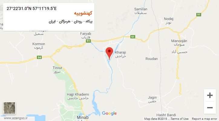 روستای کهنشوییه بر روی نقشه