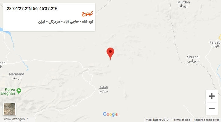 روستای کهنوج بر روی نقشه
