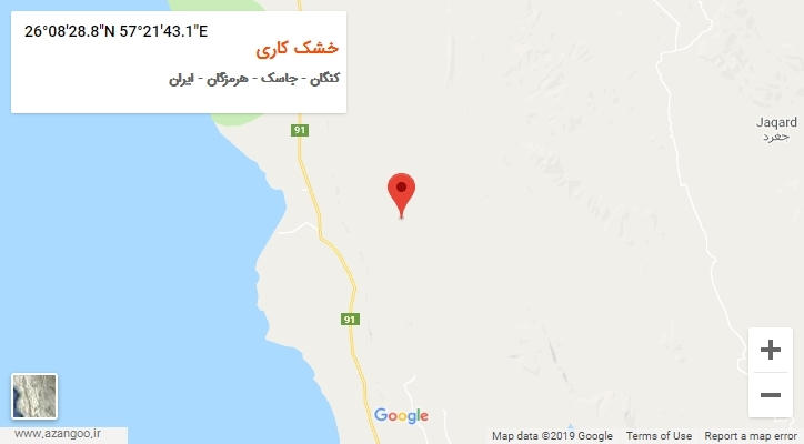 روستای خشک کاری بر روی نقشه