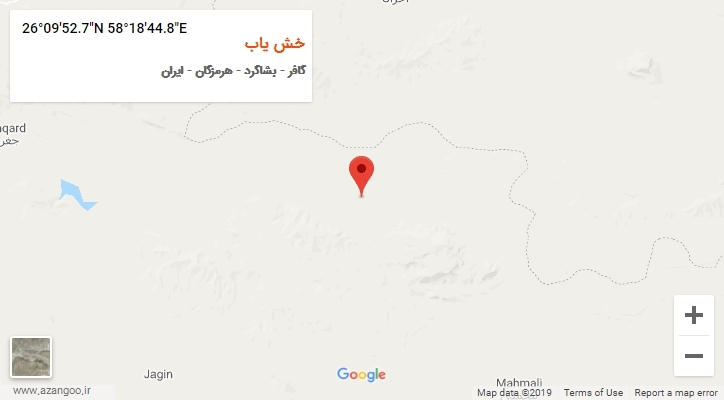 روستای خش یاب بر روی نقشه