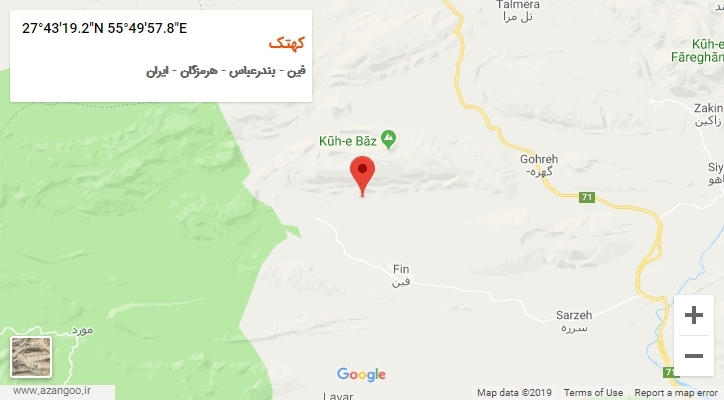 روستای کهتک بر روی نقشه