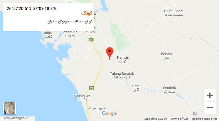 روستای کهتک بر روی نقشه
