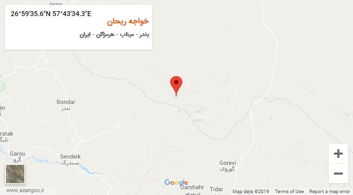 روستای خواجه ریحان بر روی نقشه