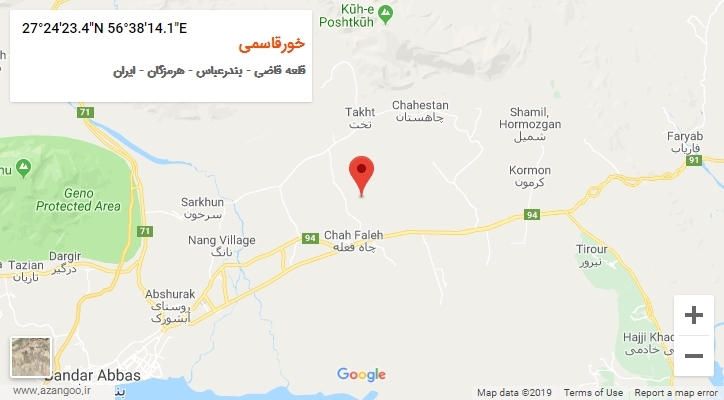 روستای خورقاسمی بر روی نقشه