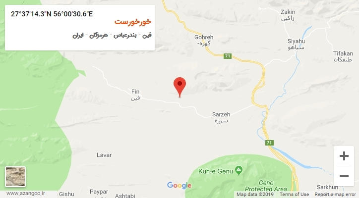 روستای خورخورست بر روی نقشه