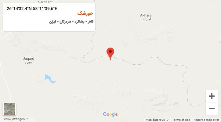 روستای خورشک بر روی نقشه