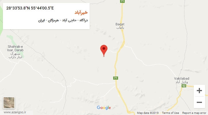 روستای خیرآباد بر روی نقشه