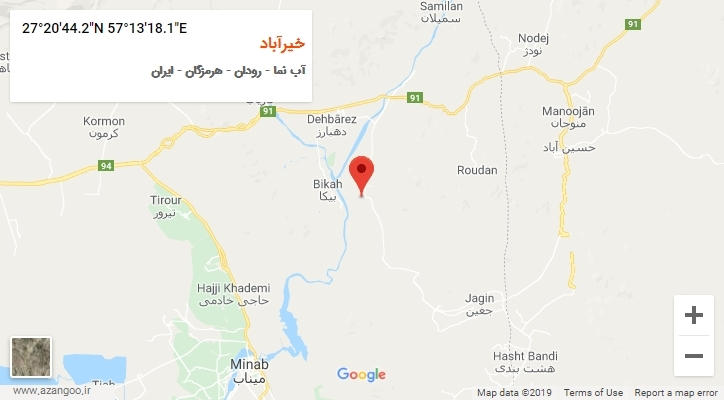 روستای خیرآباد بر روی نقشه