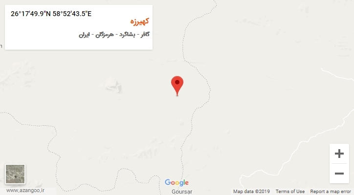 روستای کهیرزه بر روی نقشه