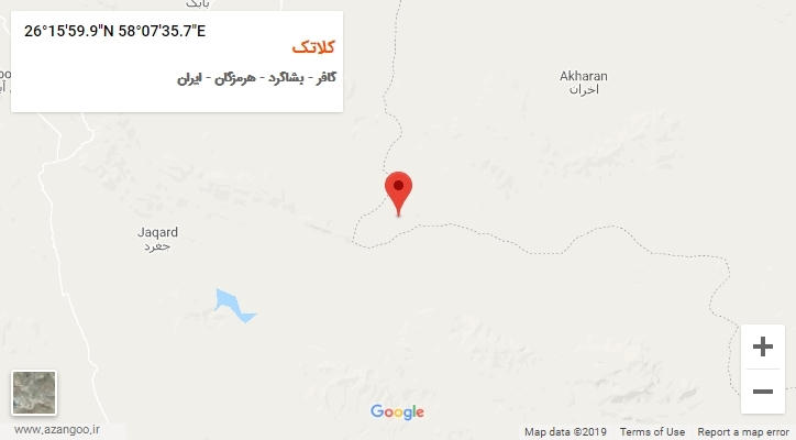روستای کلاتک بر روی نقشه