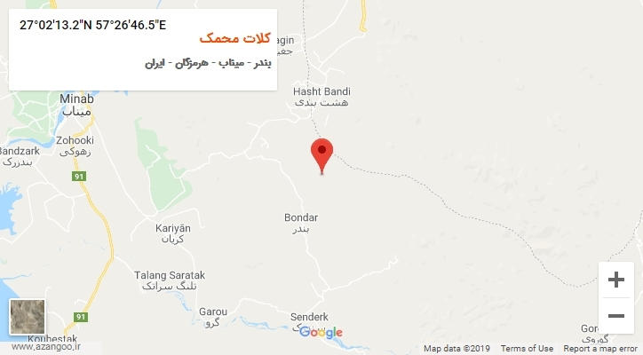 روستای کلات محمک بر روی نقشه