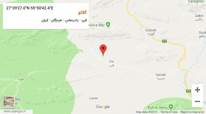 روستای کلاتو بر روی نقشه