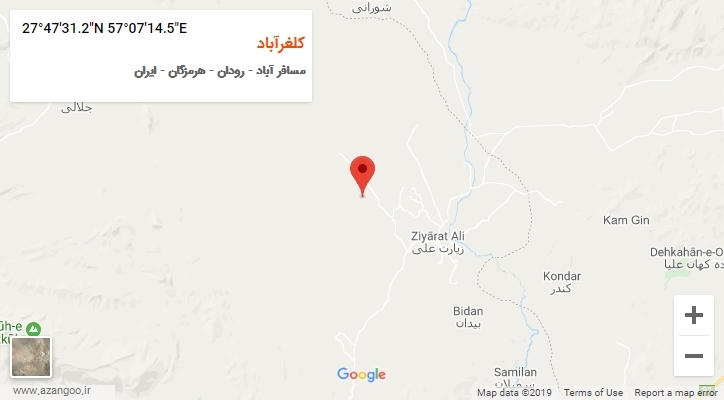 روستای کلغرآباد بر روی نقشه