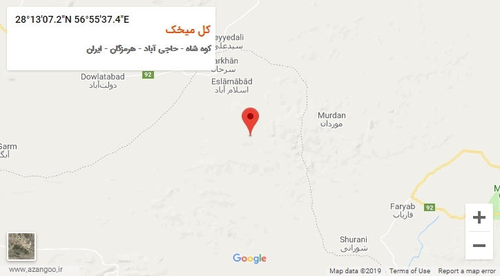 روستای کل میخک بر روی نقشه