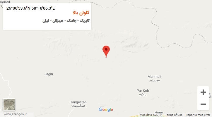 روستای کلوان بالا بر روی نقشه