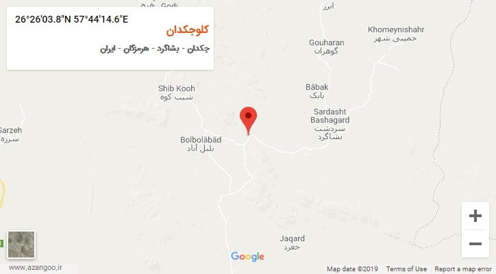 روستای کلوجکدان بر روی نقشه