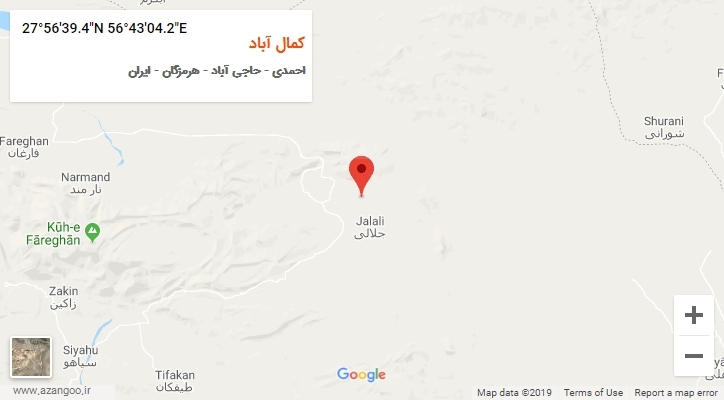روستای کمال آباد بر روی نقشه