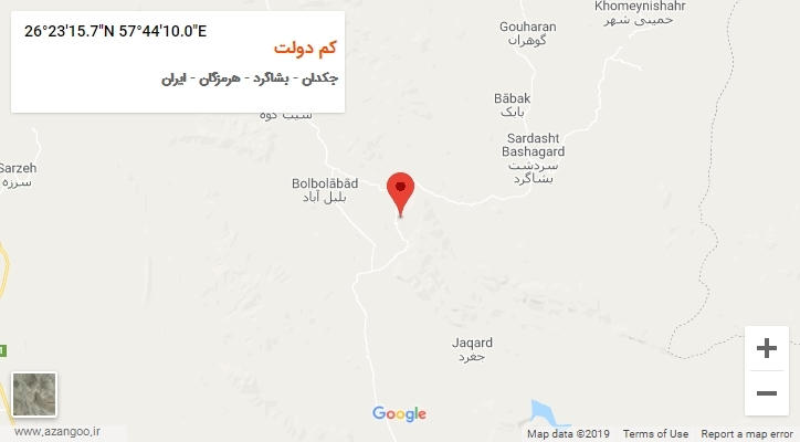 روستای کم دولت بر روی نقشه