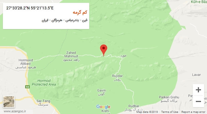 روستای کم گرمه بر روی نقشه